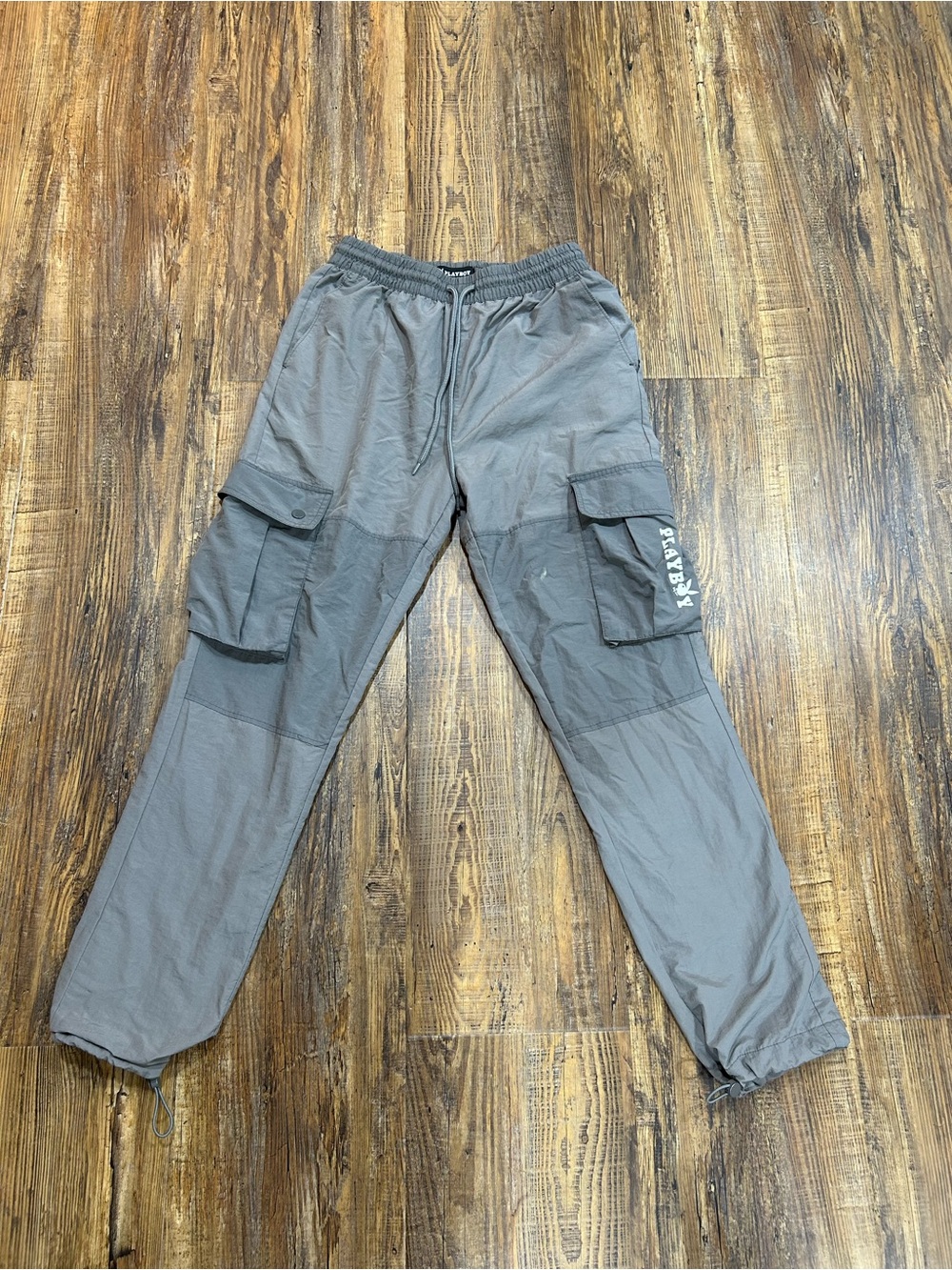 PLAYBOY Men's Gray Cargo Jogger Pants